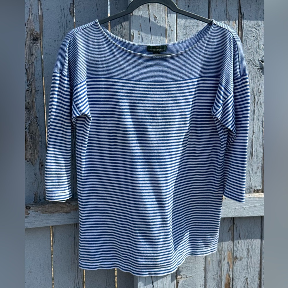 Lauren Ralph Lauren Jeans Co. Striped Shirt Small Women’s Top Nautical Coastal